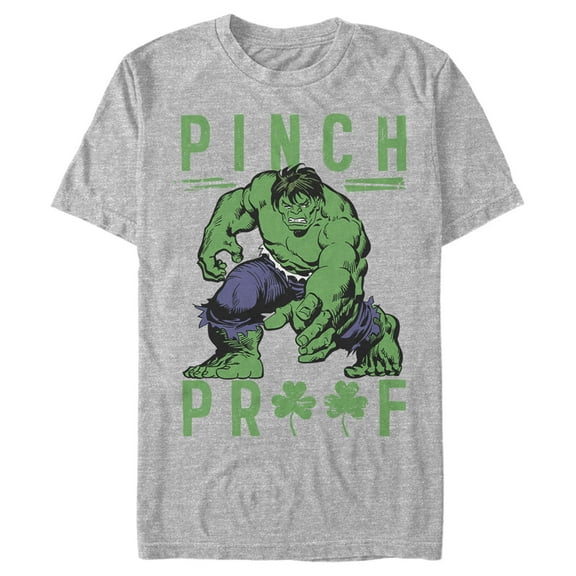 Men's Marvel St. Patrick's Day Hulk Pinch Proof  Graphic Tee Athletic Heather 2X Large