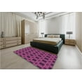 thumbnail image 5 of Ahgly Company Machine Washable Indoor Square Transitional Magenta Pink Area Rugs, 5' Square, 5 of 7