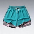 thumbnail image 2 of FASHOFT High Waisted Running Shorts for Women 2 in 1 Quick Dry Athletic Workout Shorts with Mesh Liner Pockets Mint Green M, 2 of 5