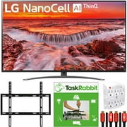 LG 49-inch 49NANO81ANA Nano 8 Series Class 4K Smart UHD NanoCell TV with AI ThinQ (2020) Cinema HDR Bundle with TaskRabbit Installation Services + Deco Gear Wall Mount + HDMI Cables + Surge Adapter