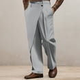 thumbnail image 2 of Pantalones de vestir para hombre - Bolsillo superpuesto, pierna recta, poliéster - Microelástico, S-XXXL, cintura 83-113 cm, largo completo, 2 of 5