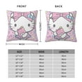 thumbnail image 2 of Hello Kitty Pillow Cover, Square Throw Pillow Cases For Couch Sofa Bed Living Room,Home Decorative, 18"X18", 2 of 9