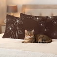 thumbnail image 3 of Brown Outdoor Waterproof Pillow Covers, Spring Flora Decorative Rectangle Throw Pillowcase Sofa Cushion Sham for Patio/Couch/Chair, 20"x12" 2 Pack, 3 of 8