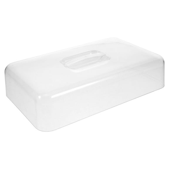 WEUVEB Rectangular Clear Acrylic Food Cover Dome for Fresh Cake Bread and Cheese Display