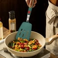 thumbnail image 5 of Flexible Silicone Turner Spatula, Heat Resistant Flat Pancake Spatula for Non-Stick Cookware Griddle Eggs Burgers, Dark Green Angled Slotted, 5 of 5