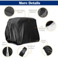 thumbnail image 2 of HOMEYA 4 Passenger Golf Cart Covers Fits EZGO, Club Car, Yamaha, Heavy Duty 420D Waterproof Sunproof Golf Cart Cover roof 80" L, Dustproof and Durable - Black, 2 of 8