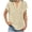 Beige, variant on Womens Tee Casual Fashion Solid Color Short Sleeved Beach Vacation Essentials,Beige,S