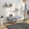 thumbnail image 2 of HOMCOM Banc de Bout de Lit, Banc de Chambre Rembourré avec Rangement Gris Foncé, 2 of 10