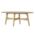 thumbnail image 4 of Weston Home Carole Modern Oval Wood Coffee Table, Natural Oak, 4 of 6