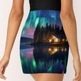 thumbnail image 3 of Aurora Starry Sky Women's High Short Skirt, High Waisted Mini Skirt with One Side Pocket, 3 of 5