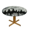 thumbnail image 3 of JEUXUS  Rustic Full Moon Tablecloth Round Tablecloths for Circular Table Cover with Forest Tree Silhouette Print Pattern,Great for Parties,Weddings,Kitchen,Resistant Table Cover, 3 of 7
