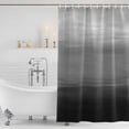 thumbnail image 2 of Black Grey Ombre Shower Curtain Set - Standard 72" x 72" Washable Bathtub Curtain with 12 Hooks, Modern Abstract Art Texture Waterproof Fabric Stall Shower Curtains for Bathroom/Bathtub Décor, 2 of 6