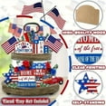 thumbnail image 5 of Patriotic decorations, Fourth of July decorations, Home decorations, Wooden Cutouts, Kitchen Countertop decor, Red Blue White, 6 Piece Set, 5 of 7