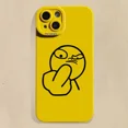 thumbnail image 4 of Phone Case For iPhone 14 Pro Max 15 11 12 13 Pro Mini XS XR X 7 8 Plus SE 2022 Funny Cartoon Man Soft Silicone Bottom Cover White M100 iPhone 15 Pro, 4 of 6