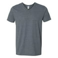 thumbnail image 5 of Gildan Softstyle V-Neck T-Shirt, Men's Short Sleeve V Neck Tee Classic Dark Heather, Sizes S-3XL, 5 of 5