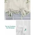 thumbnail image 3 of Blue Flowers Tie Up Curtains for Windows 63 Inch Length Balloon Curtains Kitchen Adjustable Balloon Window Shade Green Eucalyptus Floral Country Beige Tie Up Valance Bathroom Curtain Window 46"x63", 3 of 6