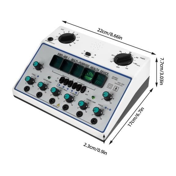 KWD808-I Electric Acupuncture Stimulator Machine 6 Outputs Patch Massager 50Hz Electric Impulse Wellness Device 100-240V Body Care Massager for Relaxation and Muscle Relief