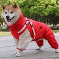 thumbnail image 6 of Waterprevent Dog Rain Coat With Removable Hat Outdoor 4 Legs Pet Rain Jackets, 6 of 15