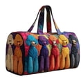 thumbnail image 2 of Homekingdee Puppy Quilted Travel Tote Bag - Portable Embroidered Polyester Handbag for Travel, Weekend Getaways and Daily Commute, 2 of 6