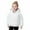 White, variant on Fgnfyis Girls Winter Hooded Coat with Plush Ears Lightweight Insulated Jacket Color Gradient Long Sleeve Zipper Front Outerwear for Kids White 2-3 Years