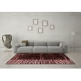 thumbnail image 3 of Ahgly Company Machine Washable Indoor Square Abstract Red Modern Area Rugs, 4' Square, 3 of 4
