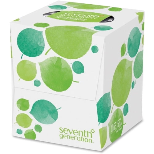 Seventh Generation 2-ply Facial Tissue 2 Ply - White - Paper - Hypoallergenic, Non-chlorine Bleached, Dye-free, Fragrance-free - 85 Quantity Per Box - 85 / Box