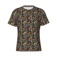 thumbnail image 4 of Vsdgher Daisies Flowers Print Men's Dry Fit Mesh Athletic Shirts Moisture Wicking Tennis T-Shirt Tops, 4 of 9