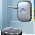 thumbnail image 3 of Adaptador Auxiliar Bluetooth 5.3 para Coche con Reducción de Ruido, Conector de 3,5 mm, Receptor de Audio Inalámbrico Estéreo con Micrófono para Altavoz., 3 of 5