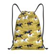 thumbnail image 1 of Xecao Horsemen In Horseraces Pattern Sports Drawstring Backpack - String Swim Gym Bag with Wet Proof Pocket for Women&Men-Small, 1 of 6