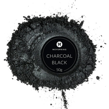 MEYSPRING Mica Pigment Powder for Epoxy Resin Art Charcoal Black 50 gm