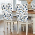 thumbnail image 2 of Summer Marine Life Chair Covers Set of 1 Watercolor Conch Starfish Ocean Shell Vintage Chair Back Covers Stretch Removable Washable Slipcovers Protector for Dining Room Kitchen Party Decor, 2 of 9