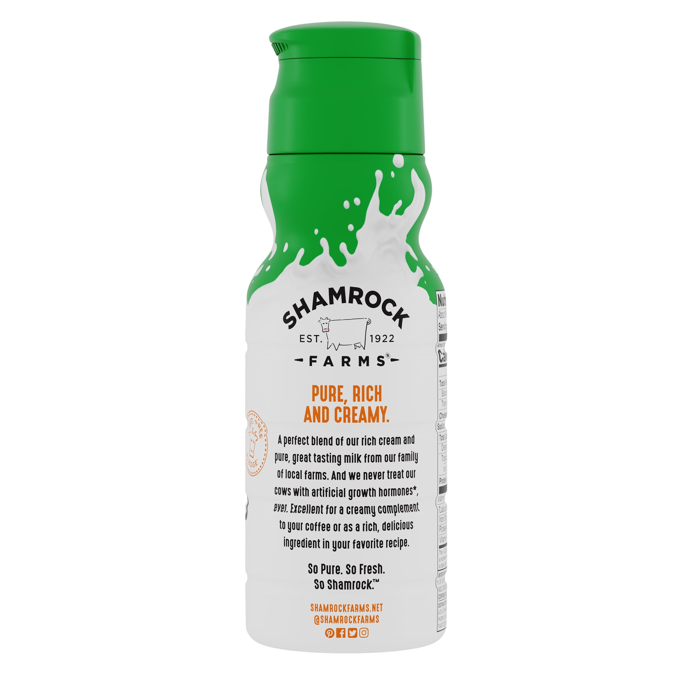 Shamrock Farms Half and Half, 1 Pint