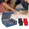 thumbnail image 1 of Estuche para cartas de baraja, soporte de protección para 1800 tarjetas con cierre magnético, almacenamiento de cartas de juego Tarjetero azul gris, 1 of 8