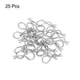 thumbnail image 3 of Unique Bargains 25pcs Body Clips Bent Springy Pins for 1/8 1/10 Scale Model RC Car Crawler Truck Shell Replacement(Silver), 3 of 7