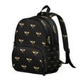 thumbnail image 5 of Honeybee Lover Student Backpack – Artistic Bee Print Design With Cute Bumble Bee Cartoon Pattern And Honeycomb Yellow Hive, 5 of 5