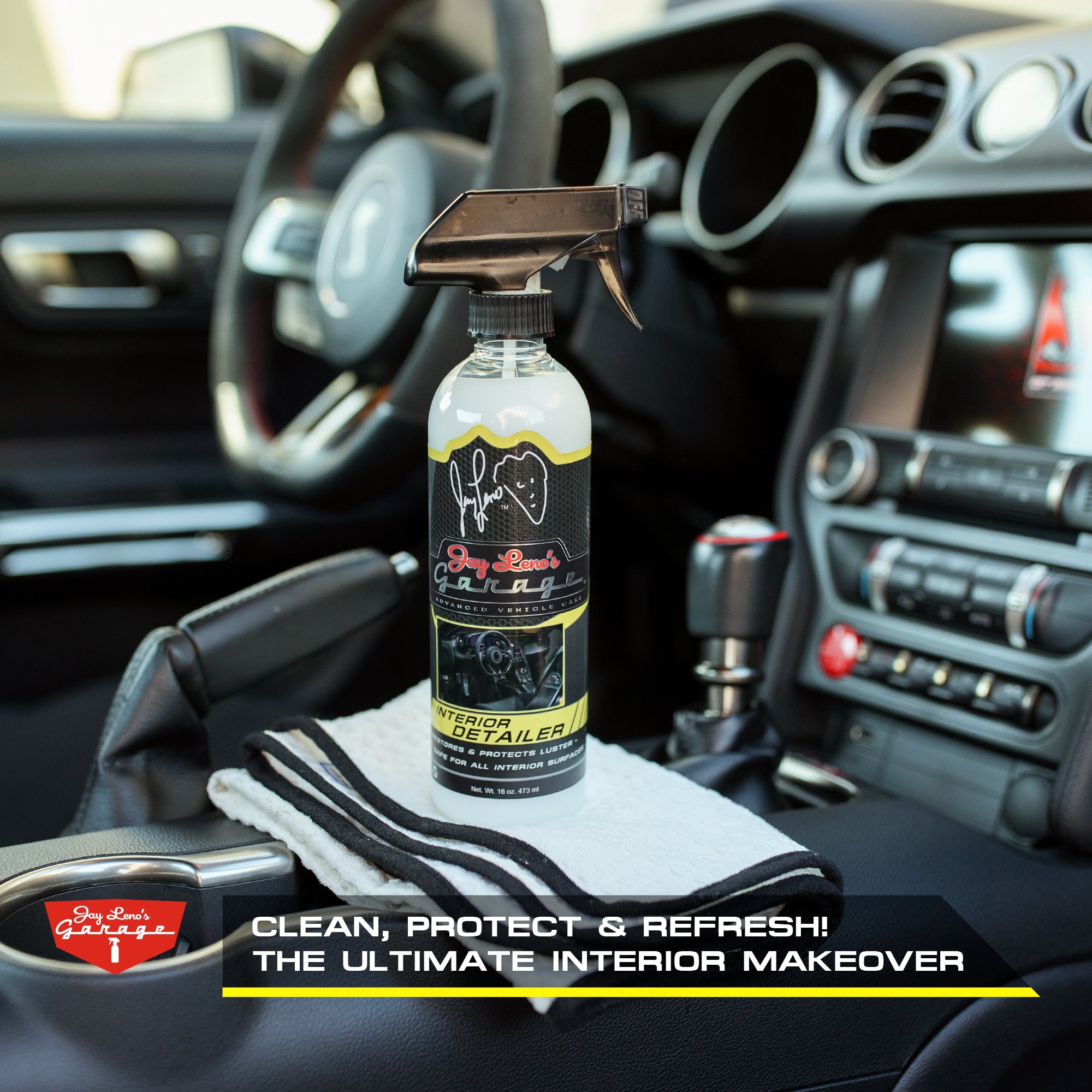 Jay Leno's Garage Complete Detailing Bucket Car Wash Kit - 8-Piece All-in-One Car Care Set