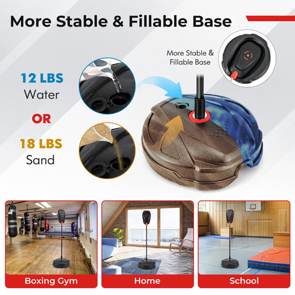 Topcobe Inflation-Free Boxing set with Punching Bag and Boxing Gloves Quick Rebound Design for 5+ Years Old Kids, Boxing Equipment, Speed Bag for Training, Stress Relief & Fitness