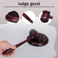 thumbnail image 3 of 1 juego de mazo y bloque de sonido, martillo de juez, mazo de subasta, mazo de madera, martillo legal para reuniones y ceremonias, decoración de salas de tribunal, 3 of 8