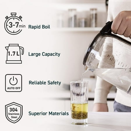 Cosori - Original 1.7L Digital Glass Electric Kettle - Black