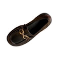 thumbnail image 2 of Bkhluea Women Metal Buckle Platform Loafers Slip On Comfortable Footwear For Office Work Daily Casual Outdoor Activities, 2 of 7