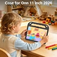 thumbnail image 3 of BMOUO Kids Case for onn 11" Core Tablet 2026 Model, Lightweight Foldable Kickstand Shockproof Handle Design Case for onn 11 Inch 2026, Black, 3 of 6
