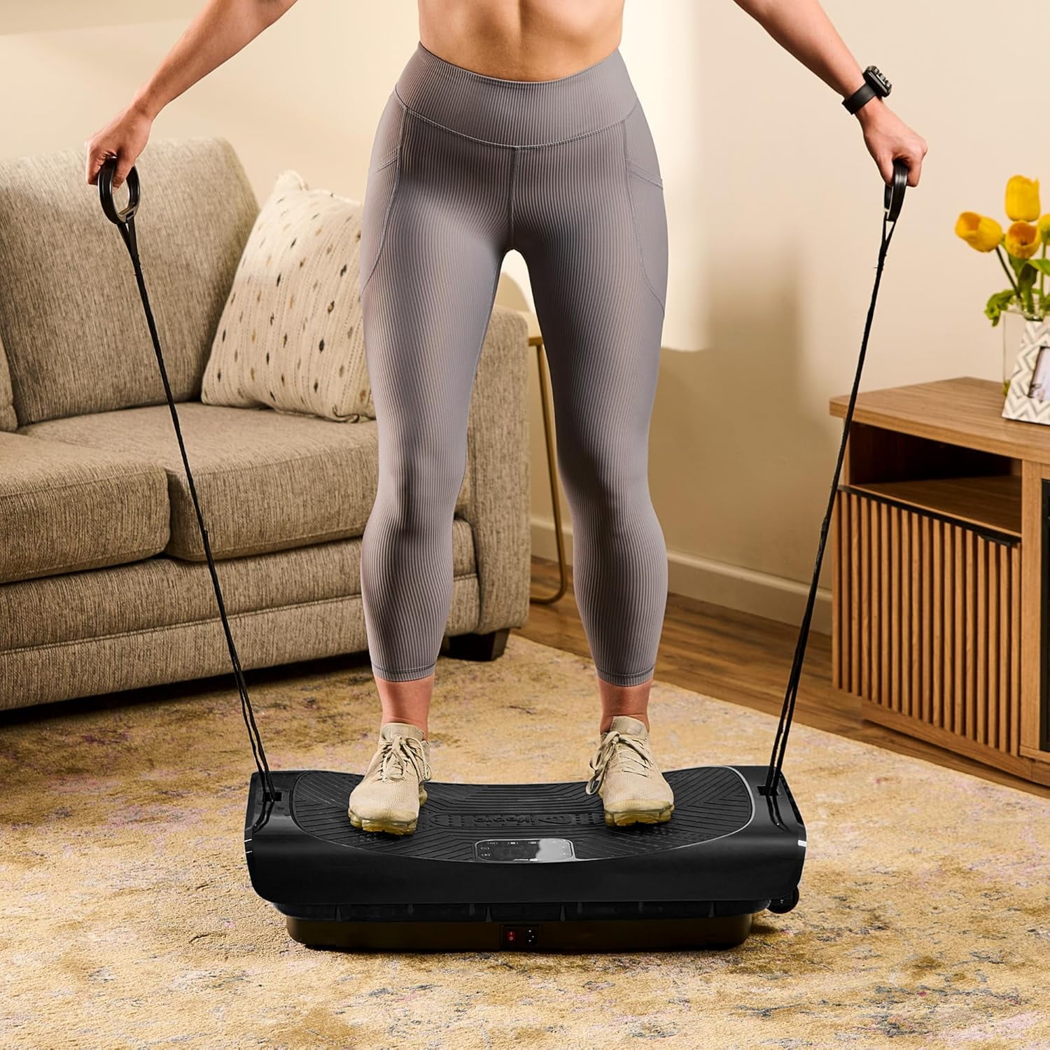 Lifepro Rumblex Pro 4D Vibration Plate Exercise Machine – Full Body Vibrating Plate for Weight Loss, Circulation, Recovery & Home Fitness Training - Black