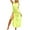 Yellow, variant on fatyb Women's Long Swimsuit Coverup Mesh Sleeveless Bathing Suit Cover up Side Drawstring Bikini Dress