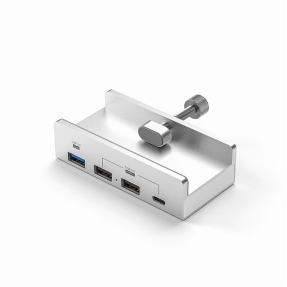 10Gbps USB Hub Snap-on USB C Adapter 4 Port Aluminum Alloy Housing USB 3.1 Docking Station for Desk