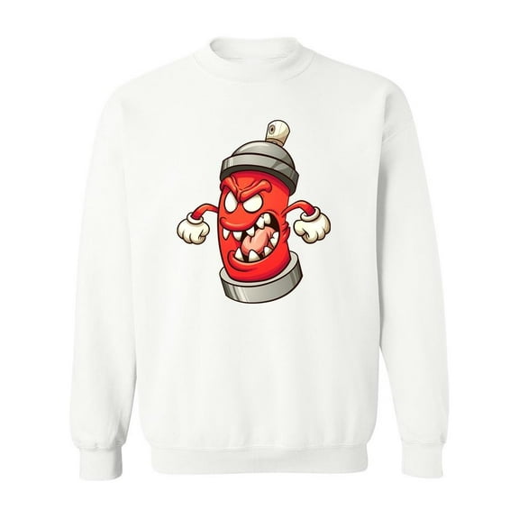 Cartoon Graffiti Spray Can Paint Sweatshirt Men -Image by Shutterstock, Male 4X-Large