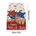thumbnail image 3 of Lzobxe Independence Day Table Runner Patriotic Red White Blue Stars and Stripes Table Decor for Kitchen, Party and 4th Of July Festive Dining Tablecloth, 3 of 8