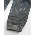 thumbnail image 6 of TTAO Kids Shiny Metallic Dance Pants Jazz Hip Hop Street Dance Harem Pants Black 5-6, 6 of 7