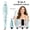 Blue-5, variant on 3-in-1 Curling Iron & Straightener Brush Kit – 1” & 1.25” Barrels for Beach Waves, Loose Curls & Smooth Hair
