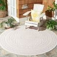 thumbnail image 2 of SAFAVIEH Outdoor CY8734-56212 Courtyard Ivory / Soft Pink Rug, 2 of 10