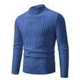 thumbnail image 1 of Besolor Men's Half Turtleneck Sweaters Casual Long Sleeve Cable Knit Pullover Sweater Soft Warm Textured Fall Winter Tops, 1 of 2